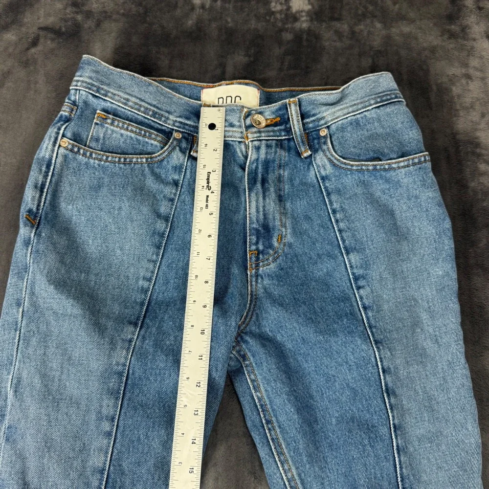BDG Jeans Mens 30/30 Blue Dad Slim Tapered Fit Seamed Raw Hem Denim